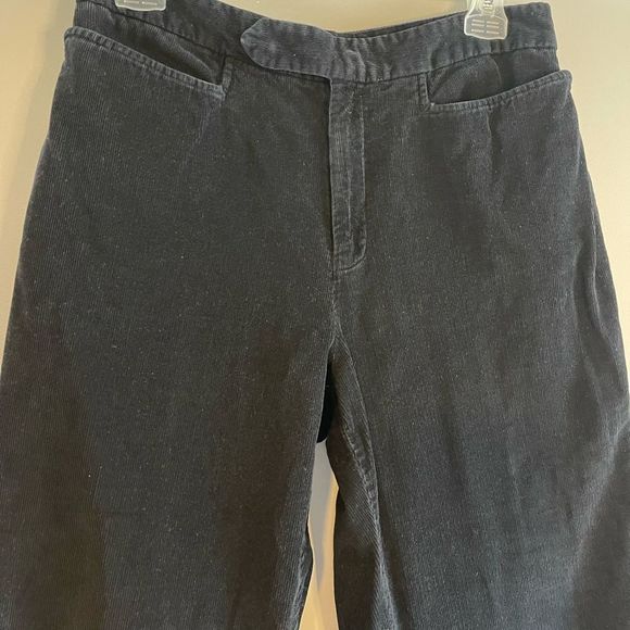 VTG Banana Republic High Waisted Wide Leg Corduroy Pants in Black | SZ 8 - Picture 7 of 7